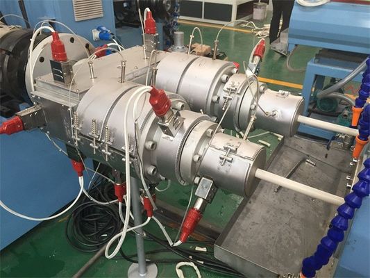 Linha de produção de rosqueamento elétrica dobro da tubulação do PVC diâmetro da tubulação de 16 - de 40mm