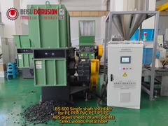 BEISU triturador de eixo único para PE PPR PVC SPC WPC PET PS PC ABS Tubo folhas tambores paletes tanques woo